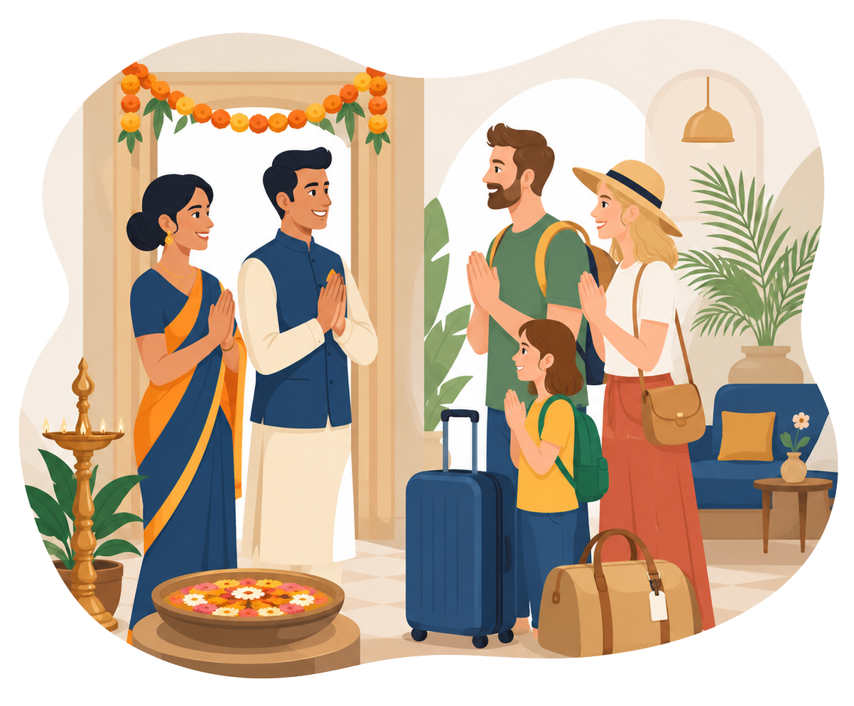 Routes Hospitality travel planning illustration